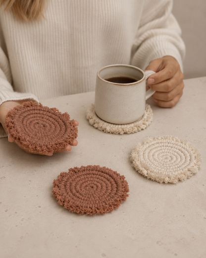 Natural Mixed Coaster Set