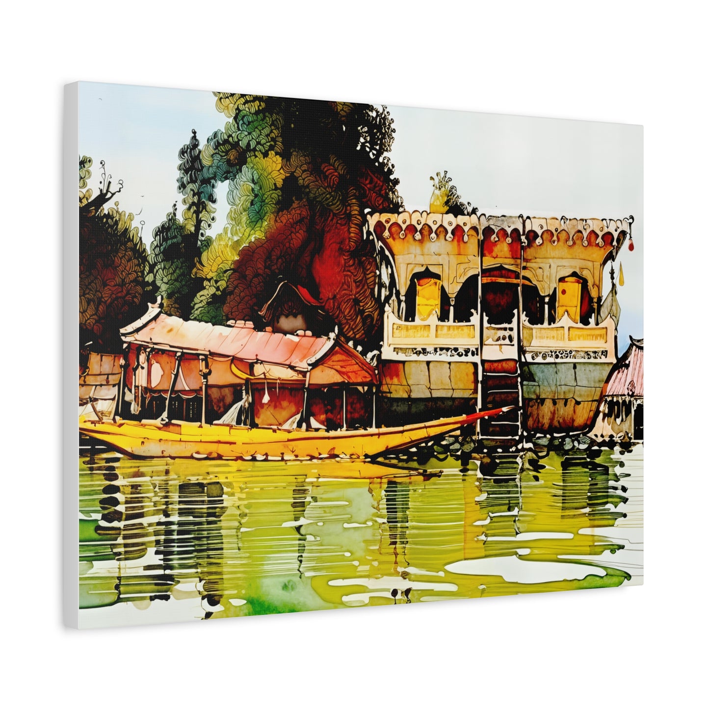 Artistic Canvas Print, Wall Decor, Home Decor, Boat Artwork, Living Room Decoration, Unique Gift, Nature Scene