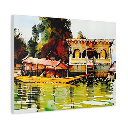 Artistic Canvas Print, Wall Decor, Home Decor, Boat Artwork, Living Room Decoration, Unique Gift, Nature Scene