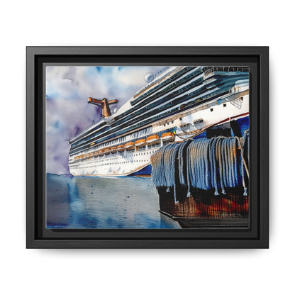 Cruise Ship Matte Canvas Wall Art, Nautical Home Decor, Framed Maritime Print, Unique Gift for Travelers, Ocean Lover's Wall Decor