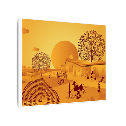 Vibrant Tribal Art Canvas Print, Home Decor, Bohemian Style Wall Art, Unique Gift, Cozy Aesthetic Living Room Decor