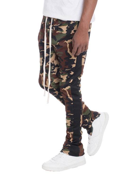 NEUTRAL BLACK CAMO TRACK PANTS BLACK
