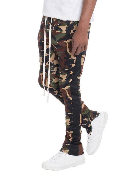 NEUTRAL BLACK CAMO TRACK PANTS BLACK