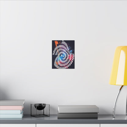 Spiral Tribal Dance Art Canvas, Abstract Wall Decor, Meditation Gift, Psychedelic Art Print, Home or Office Decoration