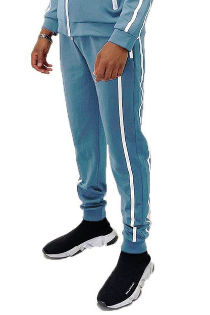 Mens Active Wear Running Track Pant Joggers SKY