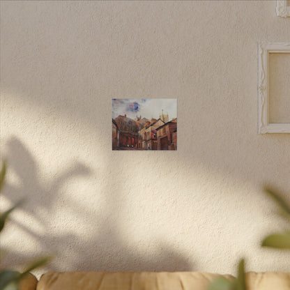 Watercolor Cityscape Art Print, Matte Canvas Wall Decor, Home Gallery, Unique Gift, Living Room Wall Art, Landscape Painting