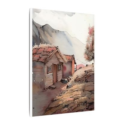 Serene Landscape Wall Art, Canvas Print, Rustic Decor, Home Office Wall Hanging, Nature Scene, Gift for Nature Lovers