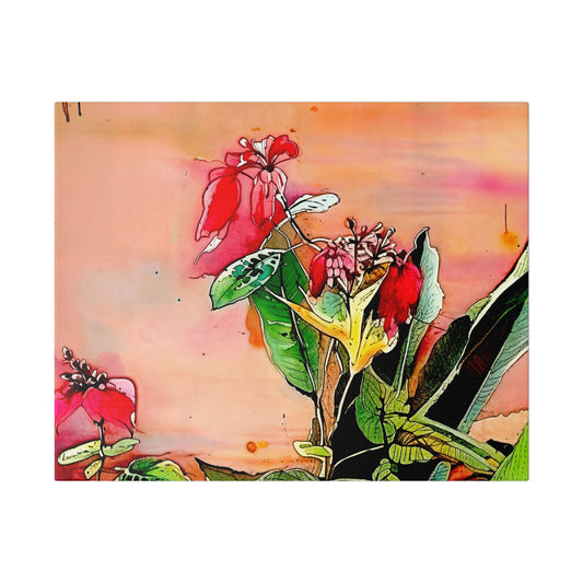 Floral Canvas Art Print, Wall Decor, Boho Home Decor, Colorful Flower Artwork, Unique Gift Idea, Nature-Inspired Wall Art