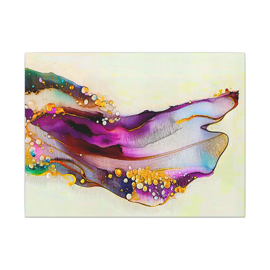 Elegant Abstract Fluid Art Canvas Print, Modern Home Décor, Wall Art, Colorful Artwork, Gift for Art Lovers, Unique Home Accent