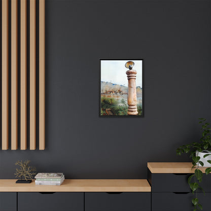 Framed Matte Canvas Wall Art - Scenic Pillar, Home Decor, Art Print, Gift, Interior Design, Living Room, Art Collection