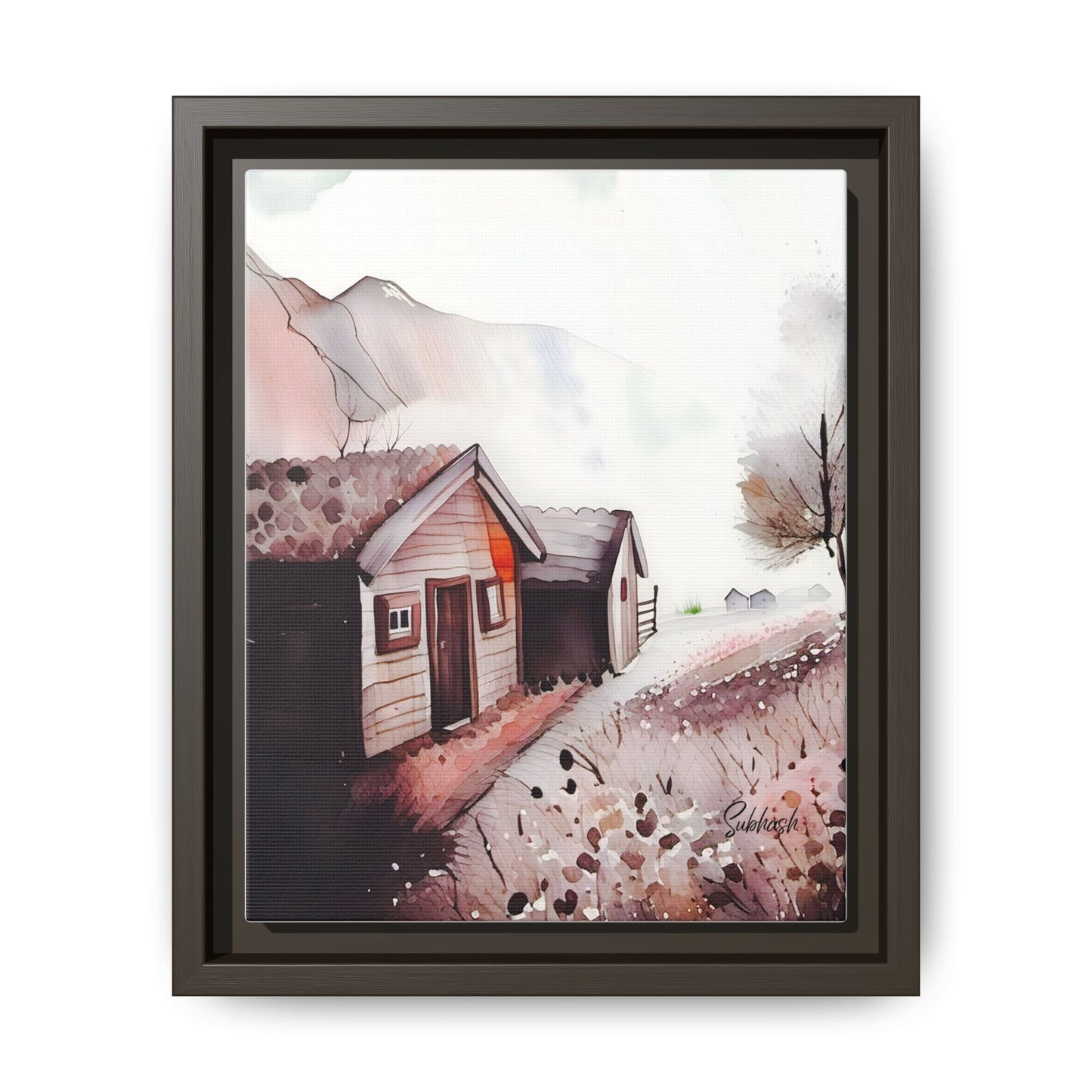 Framed Canvas Art Print, Rustic Home Decor, Farmhouse Wall Art, Cozy Living Room Decoration, Nature Landscape Artwork