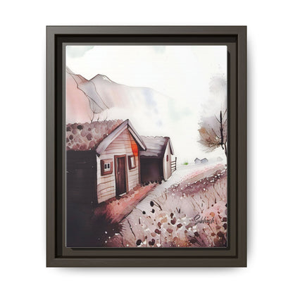 Framed Canvas Art Print, Rustic Home Decor, Farmhouse Wall Art, Cozy Living Room Decoration, Nature Landscape Artwork