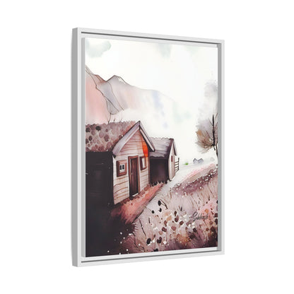 Framed Canvas Art Print, Rustic Home Decor, Farmhouse Wall Art, Cozy Living Room Decoration, Nature Landscape Artwork