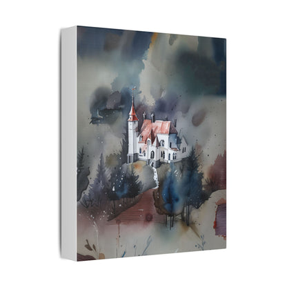 Mystical Castle Art Canvas | Abstract Wall Decor, Home Office Decor, Gift for Art Lovers, Cozy Living Room Accent
