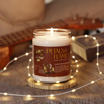 Christmas Warmth Soy Candle – Cozy Holiday Scented Gift