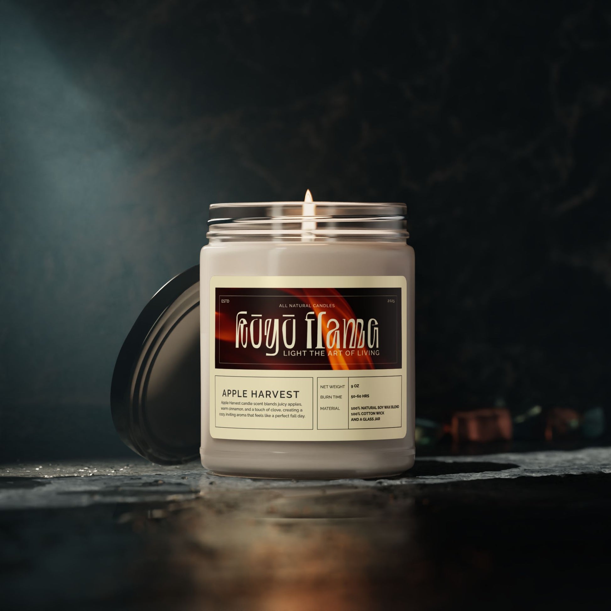 Apple Harvest Soy Candle – Cozy Fall Scent, Eco-Friendly Gift
