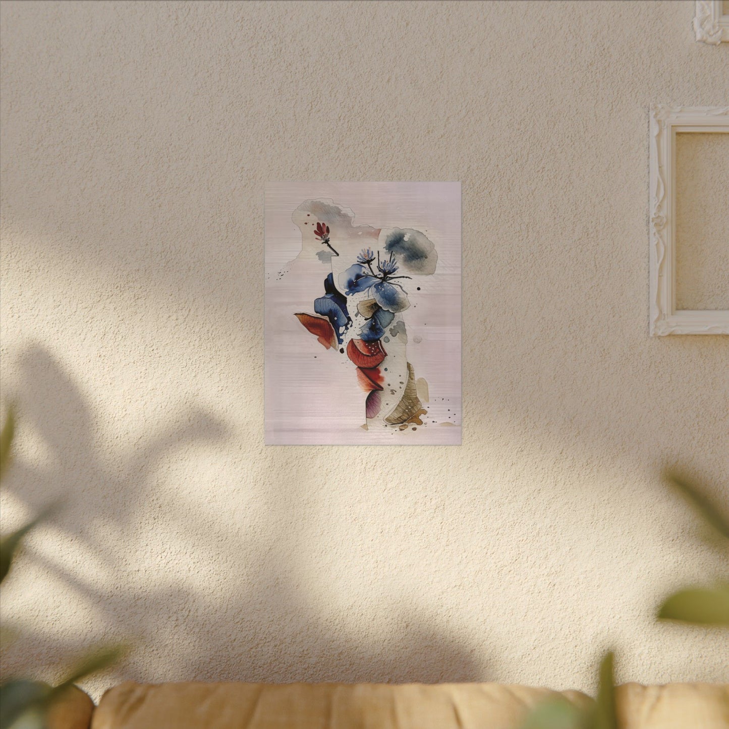 Framed Floral Art Print, Abstract Wall Decor, Matte Canvas Artwork, Home Aesthetic, Gift for Nature Lovers