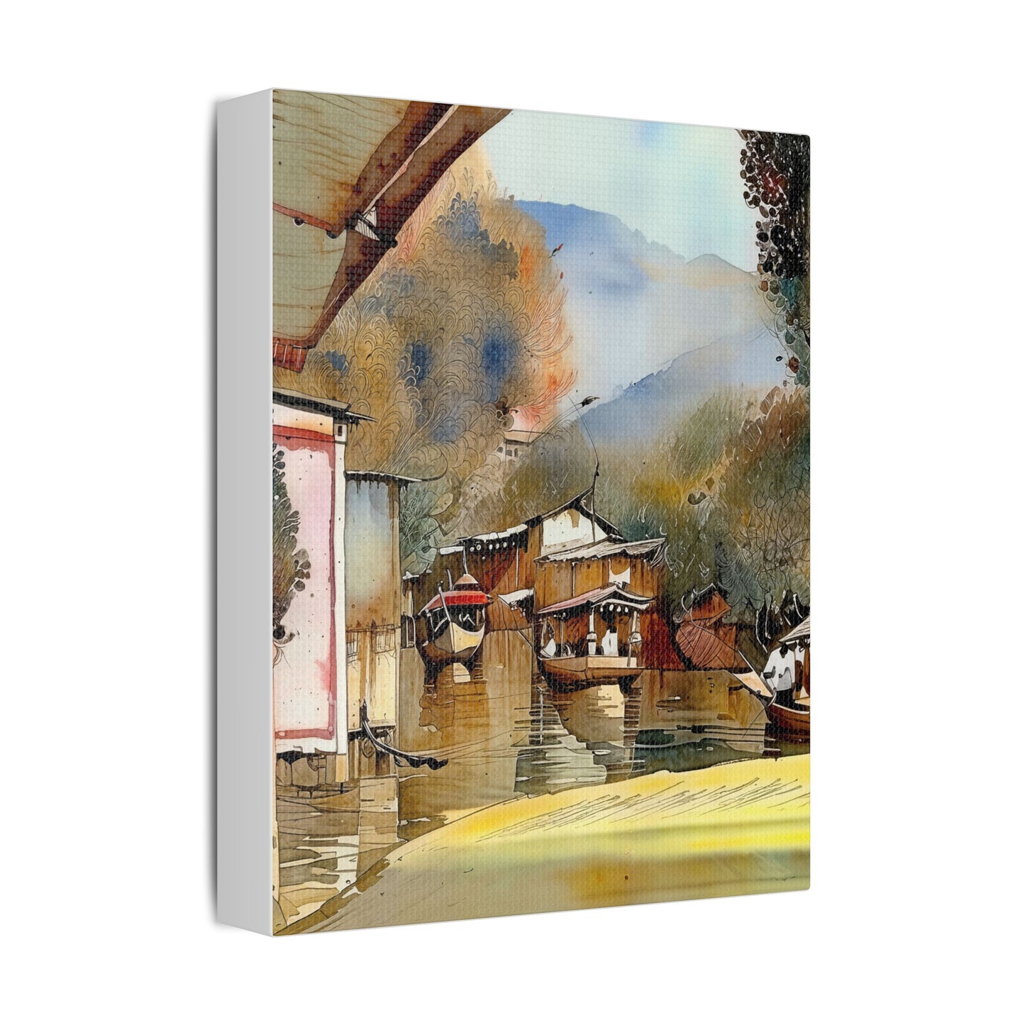 Stretched Canvas Wall Art, Scenic Landscape Print, Home Decor, Nature Art, Cozy Living Space, Gift Idea for Nature Lovers