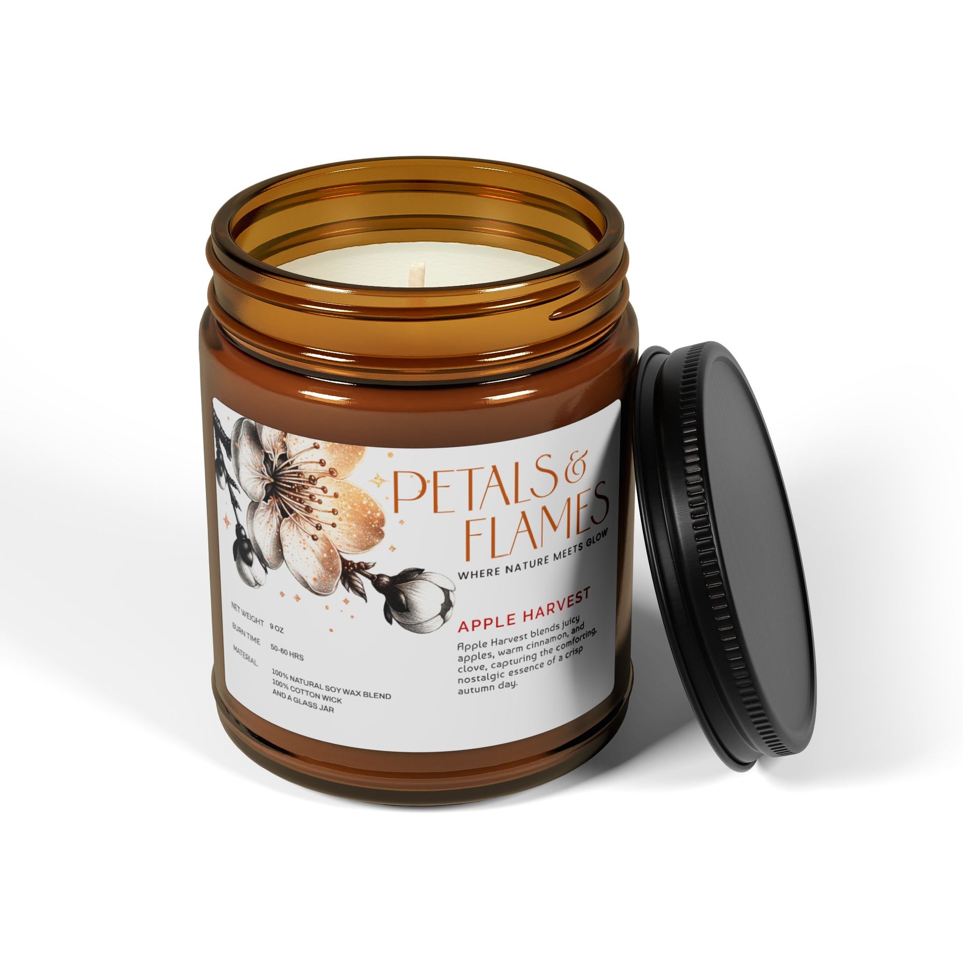 Apple Harvest Soy Candle – Eco-Friendly Fall Aromatherapy