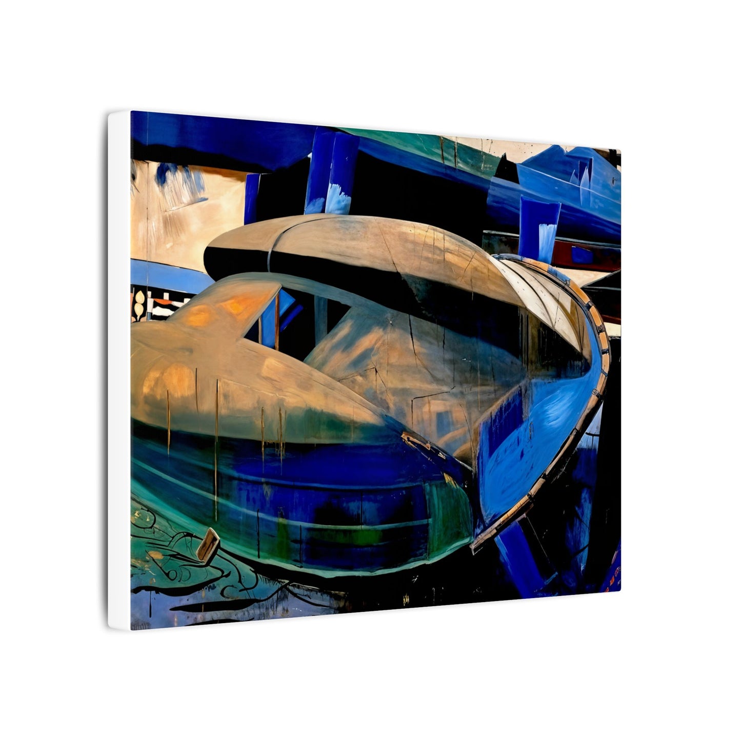 Artistic Canvas Wall Decor, Modern Abstract Art Print, Nautical Decor, Unique Home Decoration, Gift for Art Lovers