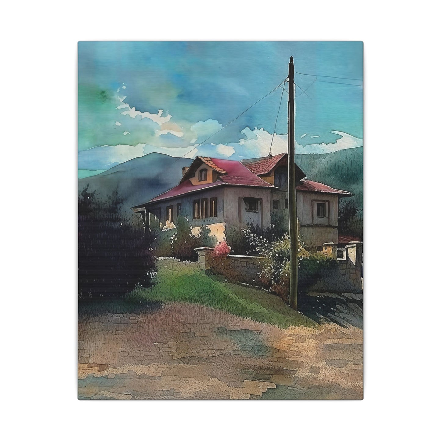 Artistic Stretched Canvas Print, Home Decor, Wall Art, Gift for Art Lovers, Nature Inspired, Landscape Artwork