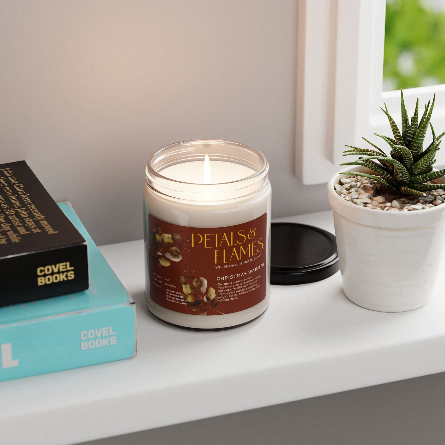 Christmas Warmth Soy Candle – Cozy Holiday Scented Gift