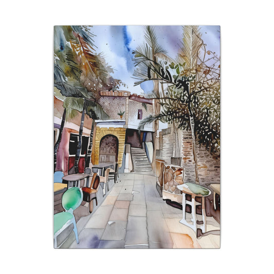 Artistic Wall Art, Stretched Canvas Print, Colorful Landscape Decor, Home Atmosphere, Gift Idea for Art Lovers, Housewarming Decoration