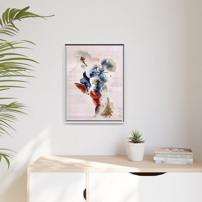 Framed Floral Art Print, Abstract Wall Decor, Matte Canvas Artwork, Home Aesthetic, Gift for Nature Lovers