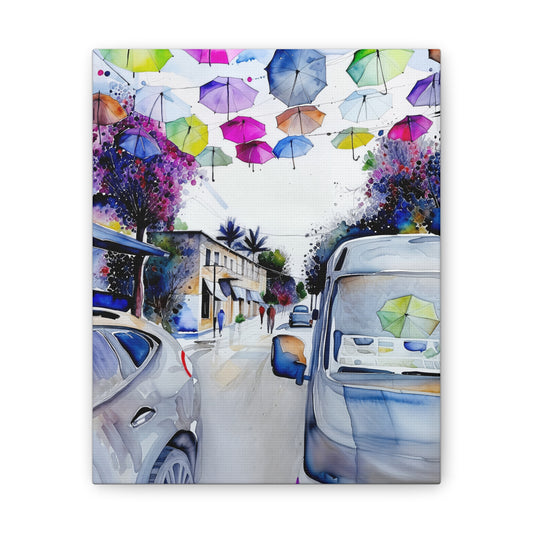 Colorful Umbrella Canvas Print, Art for Home Decor, Wall Art, Gift for Art Lovers, Brighten Your Space