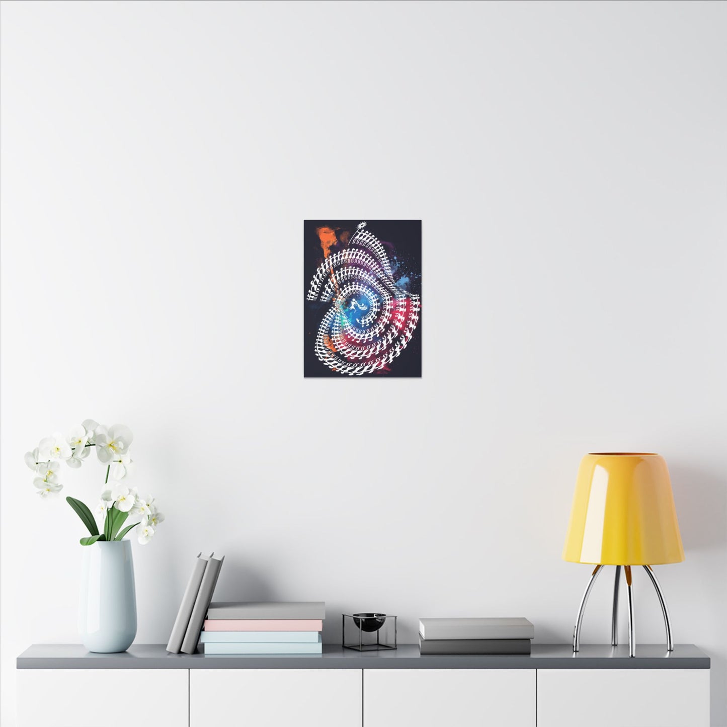 Spiral Tribal Dance Art Canvas, Abstract Wall Decor, Meditation Gift, Psychedelic Art Print, Home or Office Decoration