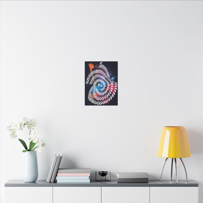 Spiral Tribal Dance Art Canvas, Abstract Wall Decor, Meditation Gift, Psychedelic Art Print, Home or Office Decoration