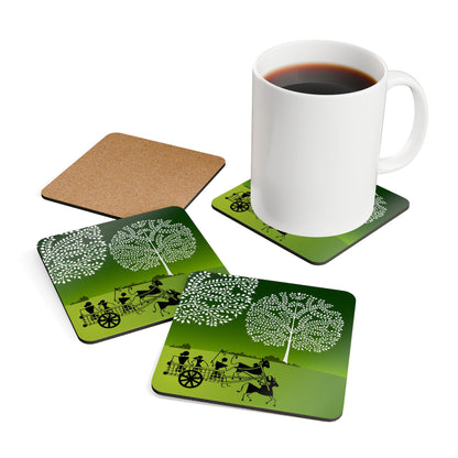 Corkwood Coaster Set