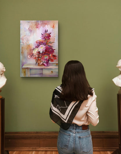 Floral Canvas Art Print, Wall Decor, Home Design, Gift for Her, Mother's Day, Spring Decoration, Watercolor Flowers