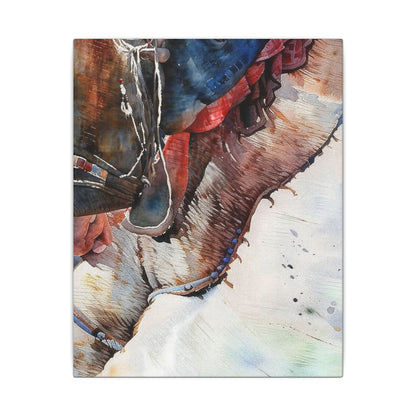 Horse Portrait Canvas Wall Art - Rustic Equestrian Home Decor | The Artist's Muse Print