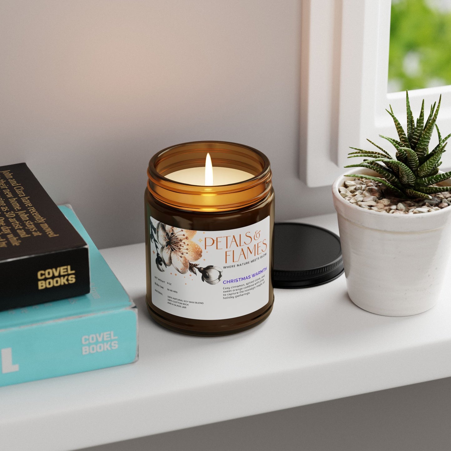 Christmas Warmth Soy Candle – Cozy Holiday Scented Jar