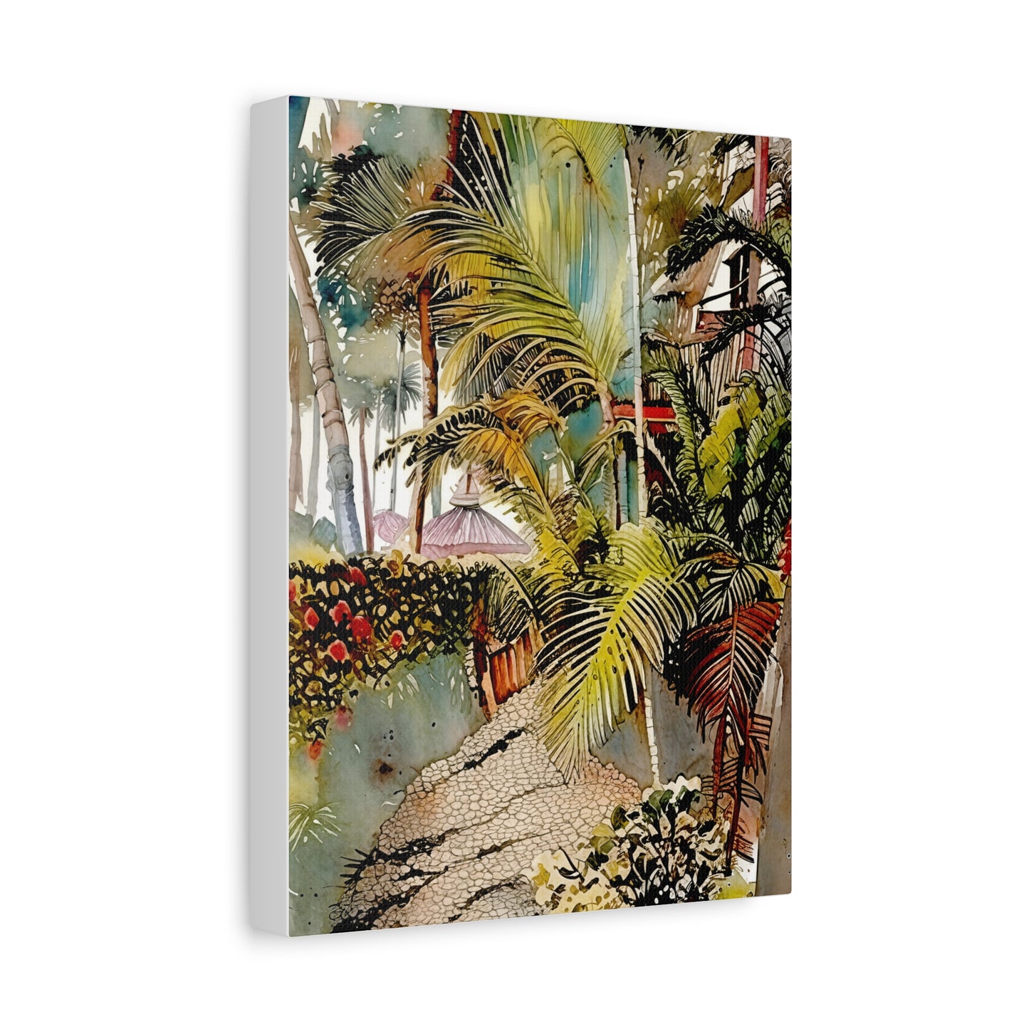 Tropical Canvas Art Print, For Home Decor, Nature Lover Gift, Wall Art, Living Room Decoration, Gift for Friends