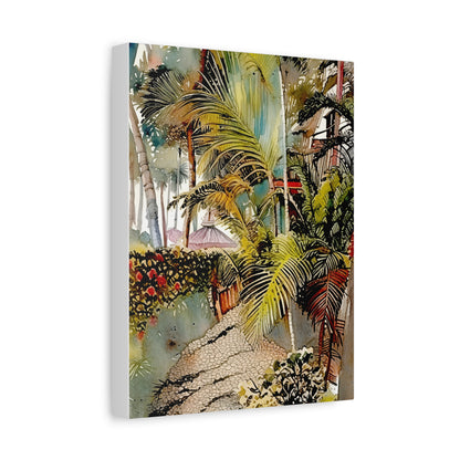 Tropical Canvas Art Print, For Home Decor, Nature Lover Gift, Wall Art, Living Room Decoration, Gift for Friends