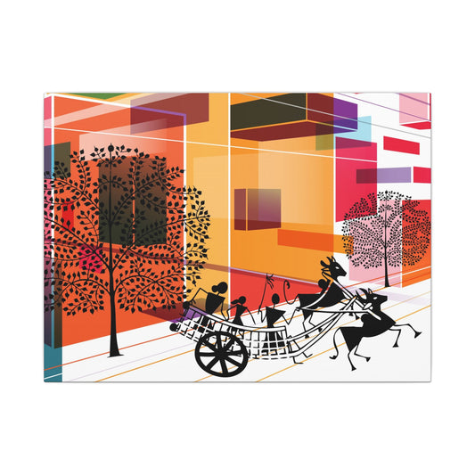 Vibrant Urban Art Canvas, Colorful Wall Decor, Modern Home Decoration, Gift for Art Lovers, Unique Colorful Art Piece