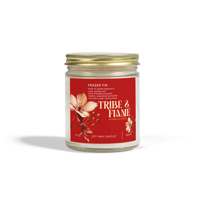 Fraser Fir Scented Candle – 9oz Coconut Apricot Wax 9oz Clear Fraser Fir