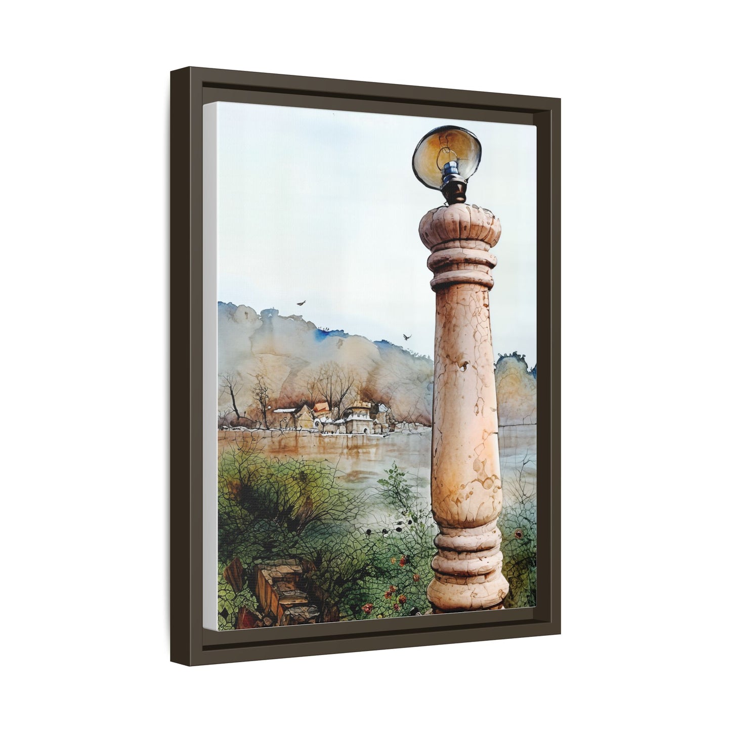 Framed Matte Canvas Wall Art - Scenic Pillar, Home Decor, Art Print, Gift, Interior Design, Living Room, Art Collection