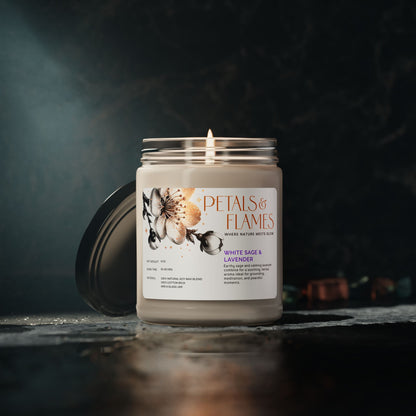 White Sage & Lavender Candle – Calm, Cozy, Eco-Friendly
