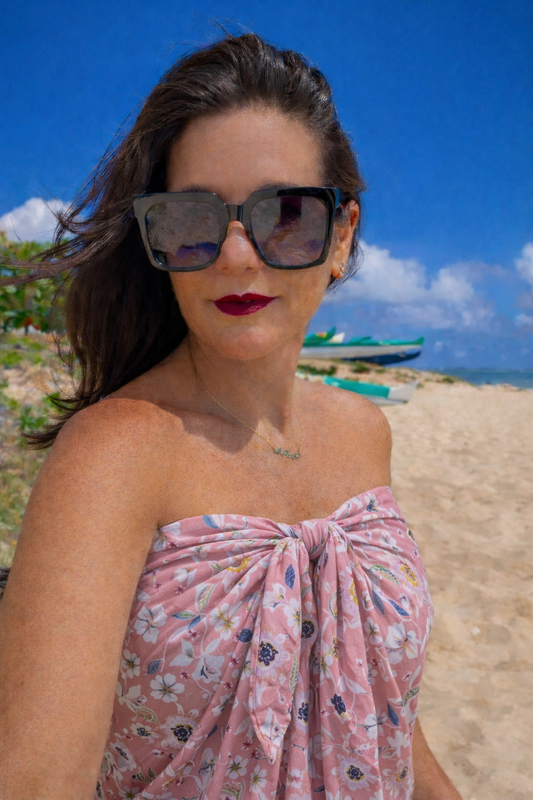 Blush Floral Sarong Scarf