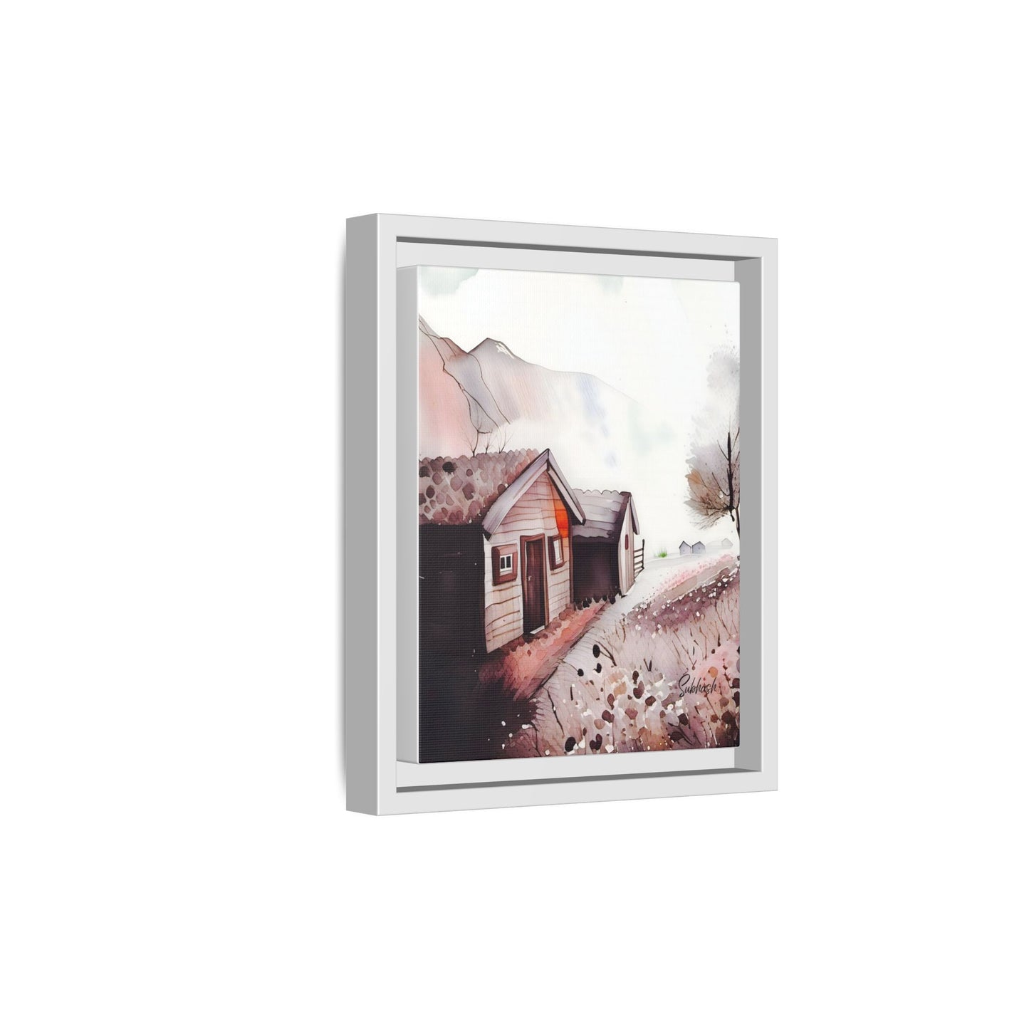 Framed Canvas Art Print, Rustic Home Decor, Farmhouse Wall Art, Cozy Living Room Decoration, Nature Landscape Artwork