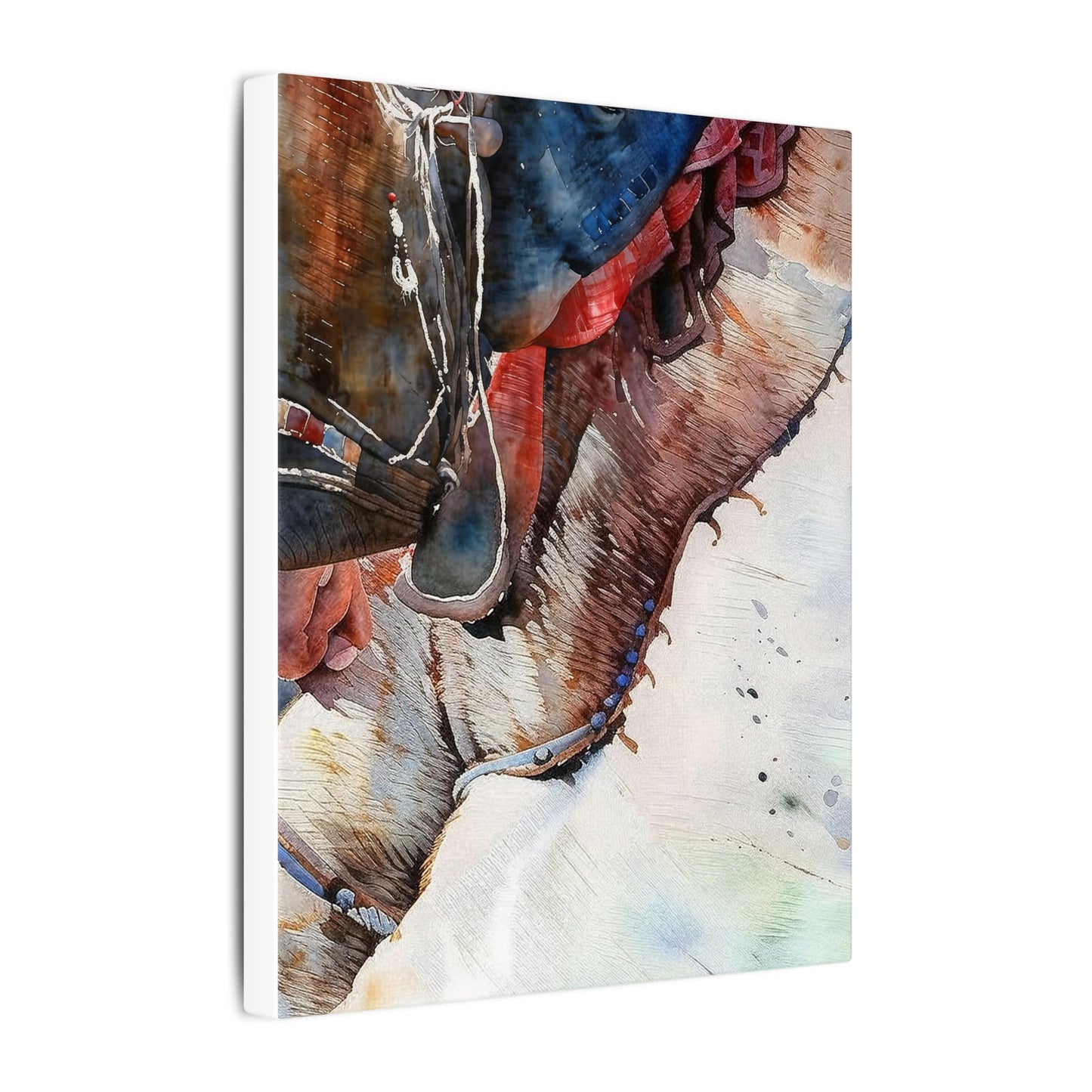 Horse Portrait Canvas Wall Art - Rustic Equestrian Home Decor | The Artist's Muse Print