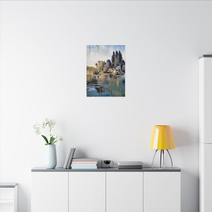 Scenic Matte Canvas Print, Wall Art, Home Decor, Nature Love, Gift Idea, Art Print, Landscape Painting