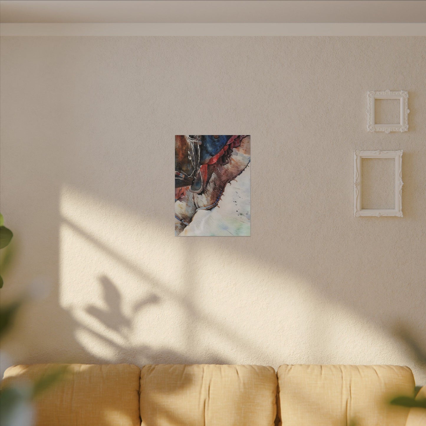 Horse Portrait Canvas Wall Art - Rustic Equestrian Home Decor | The Artist's Muse Print