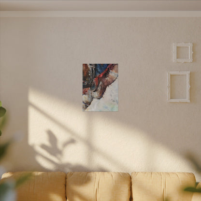 Horse Portrait Canvas Wall Art - Rustic Equestrian Home Decor | The Artist's Muse Print