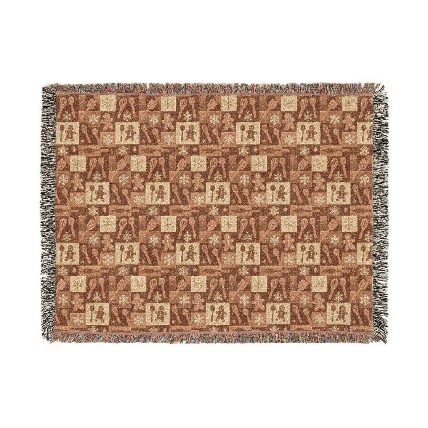 Christmas Chef Woven Blanket, Cozy Bohemian Throw, Ideal Gift for Birthdays and Housewarming, Perfect for Snuggling, Home Decor Artwork 80" × 60"