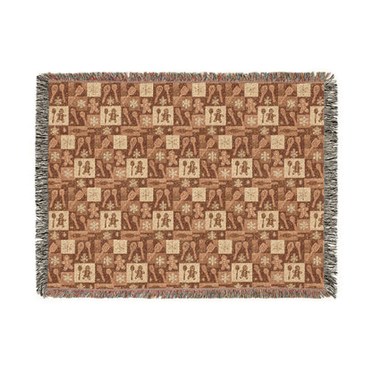 Christmas Chef Woven Blanket, Cozy Bohemian Throw, Ideal Gift for Birthdays and Housewarming, Perfect for Snuggling, Home Decor Artwork 80" × 60"