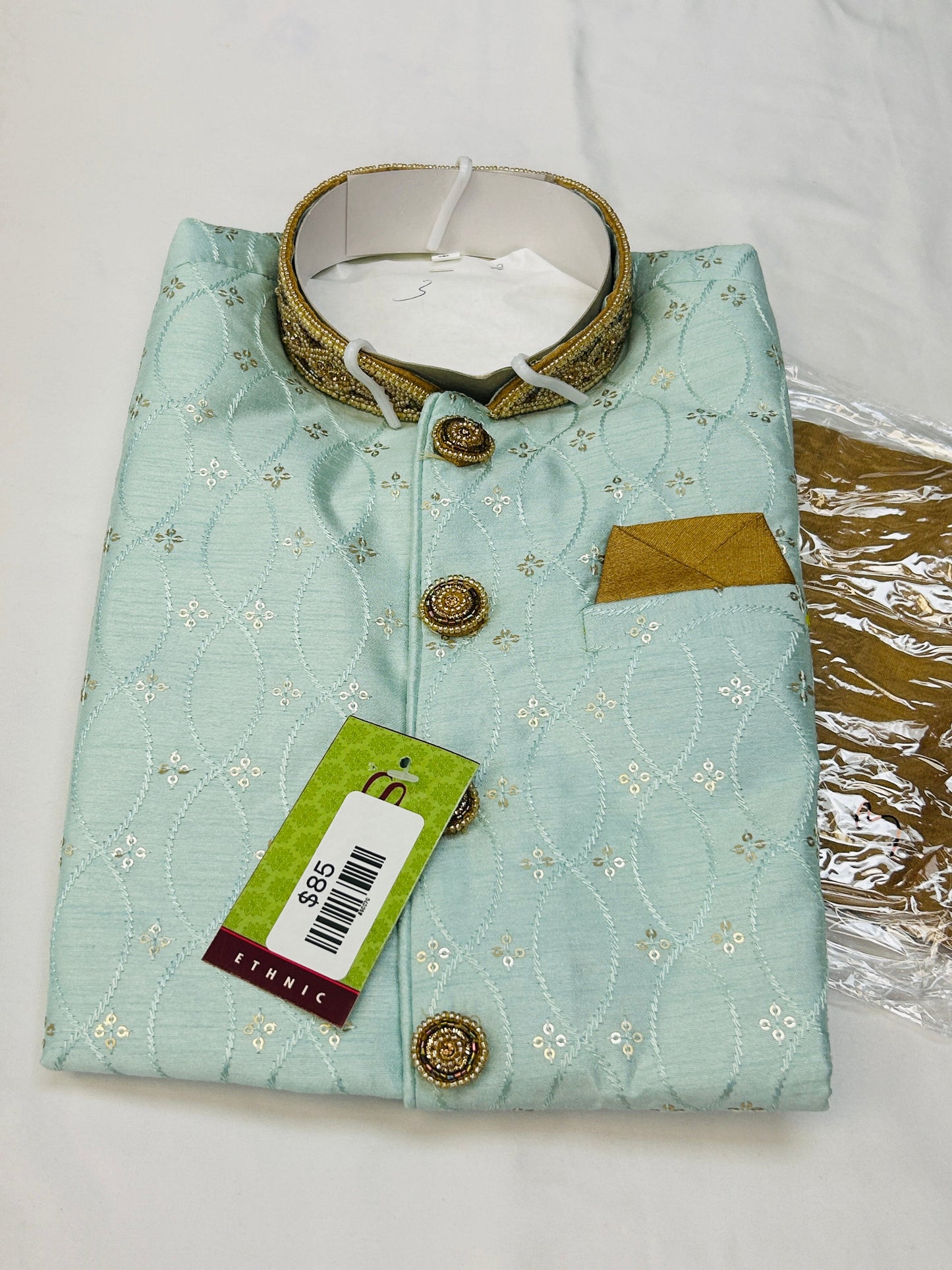 Light blue sherwani set : kids